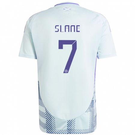 Kandiny Gyermek Skócia Paul Slane #7 Világos Menta Kék Idegenbeli Jersey 24-26 Mez Póló Ing