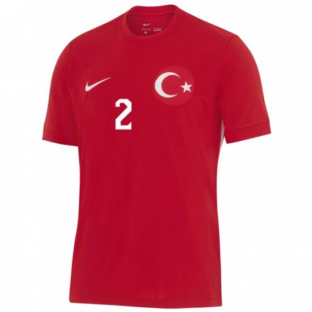 Kandiny Gyermek Törökország Berna Yeniçeri #2 Piros Idegenbeli Jersey 24-26 Mez Póló Ing