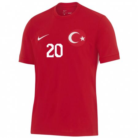 Kandiny Gyermek Törökország Elif Keskin #20 Piros Idegenbeli Jersey 24-26 Mez Póló Ing