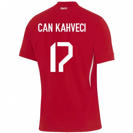 Kandiny Gyermek Törökország İrfan Can Kahveci #17 Piros Idegenbeli Jersey 24-26 Mez Póló Ing