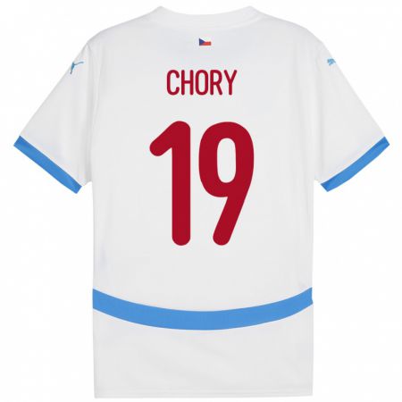Kandiny Gyermek Csehország Tomas Chory #19 Fehér Idegenbeli Jersey 24-26 Mez Póló Ing