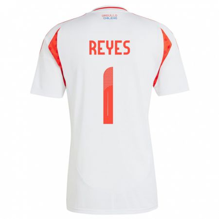 Kandiny Gyermek Chile Vicente Reyes #1 Fehér Idegenbeli Jersey 24-26 Mez Póló Ing