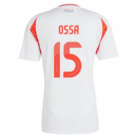 Kandiny Gyermek Chile Diego Ossa #15 Fehér Idegenbeli Jersey 24-26 Mez Póló Ing