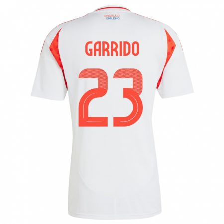 Kandiny Gyermek Chile Pedro Garrido #23 Fehér Idegenbeli Jersey 24-26 Mez Póló Ing