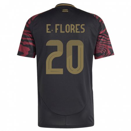 Kandiny Gyermek Peru Edison Flores #20 Fekete Idegenbeli Jersey 24-26 Mez Póló Ing