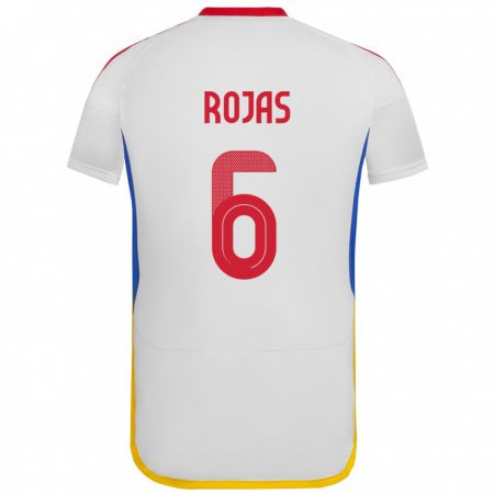 Kandiny Gyermek Venezuela Carlos Rojas #6 Fehér Idegenbeli Jersey 24-26 Mez Póló Ing