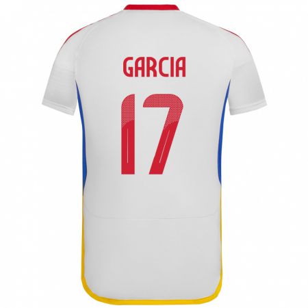 Kandiny Gyermek Venezuela Gabriela García #17 Fehér Idegenbeli Jersey 24-26 Mez Póló Ing