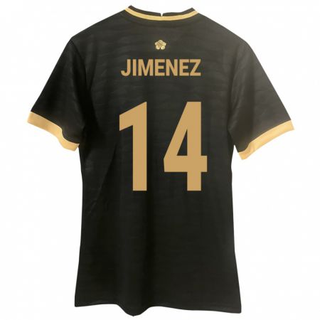 Kandiny Gyermek Panama Juan Jiménez #14 Fekete Idegenbeli Jersey 24-26 Mez Póló Ing