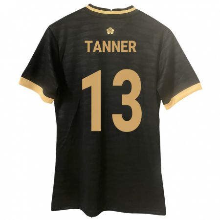 Kandiny Gyermek Panama Riley Tanner #13 Fekete Idegenbeli Jersey 24-26 Mez Póló Ing