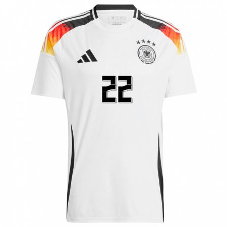 Kandiny Férfi Németország Jule Brand #22 Fehér Hazai Jersey 24-26 Mez Póló Ing