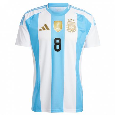 Kandiny Férfi Argentína Santiago Colombatto #8 Fehér Kék Hazai Jersey 24-26 Mez Póló Ing
