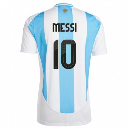 Kandiny Férfi Argentína Lionel Messi #10 Fehér Kék Hazai Jersey 24-26 Mez Póló Ing