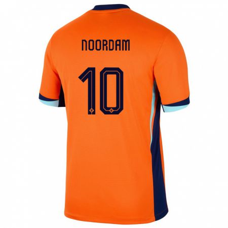 Kandiny Férfi Hollandia Nadine Noordam #10 Narancs Hazai Jersey 24-26 Mez Póló Ing