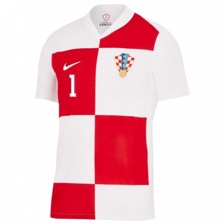 Kandiny Férfi Horvátország Doris Bacic #1 Fehér Piros Hazai Jersey 24-26 Mez Póló Ing