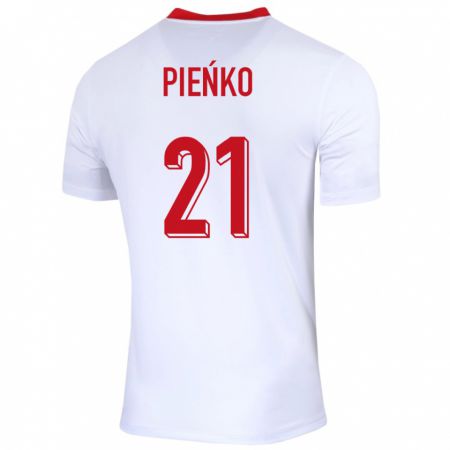 Kandiny Férfi Lengyelország Tomasz Pienko #21 Fehér Hazai Jersey 24-26 Mez Póló Ing