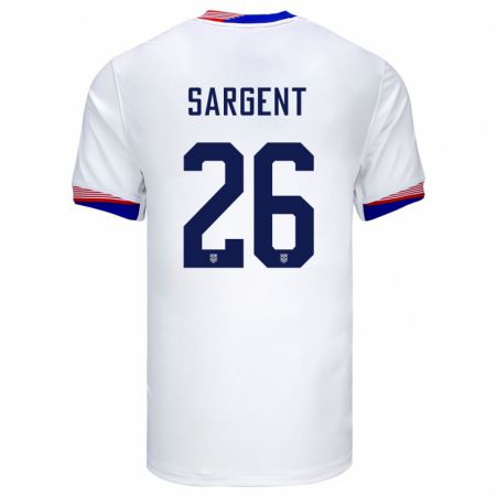 Kandiny Férfi Egyesült Államok Josh Sargent #26 Fehér Hazai Jersey 24-26 Mez Póló Ing