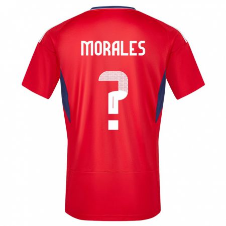 Kandiny Férfi Costa Rica Bryan Morales #0 Piros Hazai Jersey 24-26 Mez Póló Ing