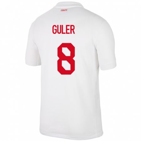 Kandiny Férfi Törökország Arda Güler #8 Fehér Hazai Jersey 24-26 Mez Póló Ing
