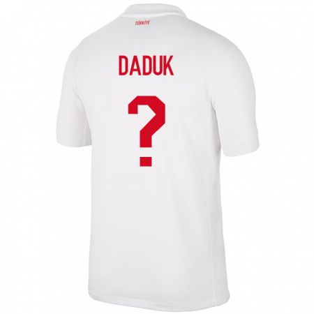 Kandiny Férfi Törökország Emir Dadük #0 Fehér Hazai Jersey 24-26 Mez Póló Ing
