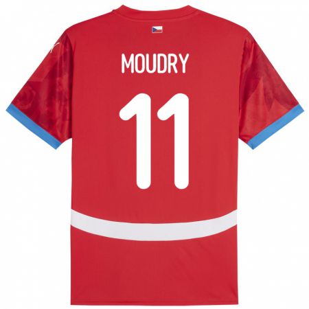 Kandiny Férfi Csehország Lukas Moudry #11 Piros Hazai Jersey 24-26 Mez Póló Ing