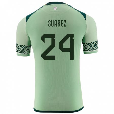 Kandiny Férfi Bolívia Marcelo Suárez #24 Világos Zöld Hazai Jersey 24-26 Mez Póló Ing