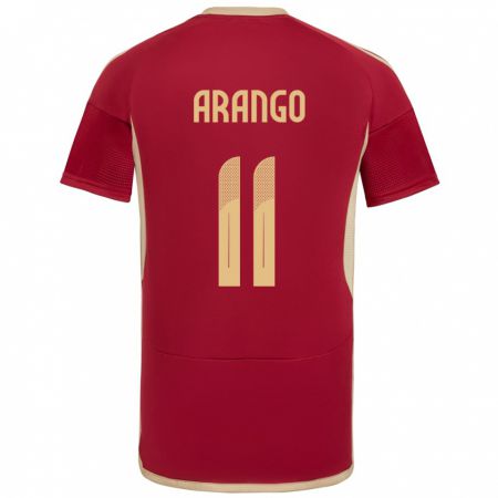 Kandiny Férfi Venezuela Juan Arango #11 Burgundia Hazai Jersey 24-26 Mez Póló Ing