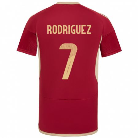 Kandiny Férfi Venezuela Daniuska Rodriguez #7 Burgundia Hazai Jersey 24-26 Mez Póló Ing