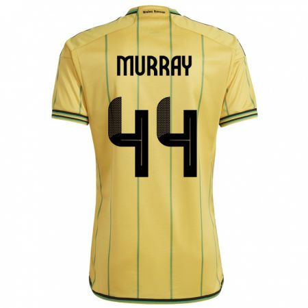 Kandiny Férfi Jamaica Satara Murray #44 Sárga Hazai Jersey 24-26 Mez Póló Ing