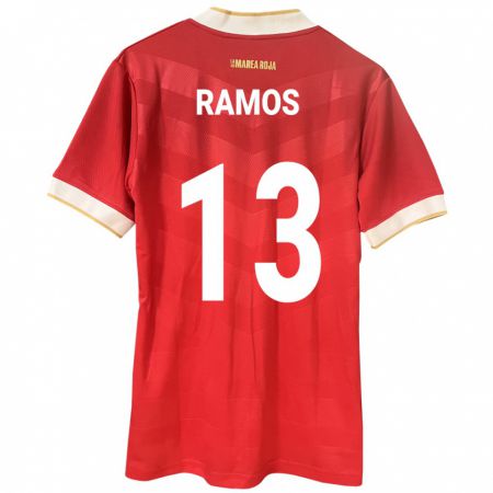Kandiny Férfi Panama Jiovany Ramos #13 Piros Hazai Jersey 24-26 Mez Póló Ing