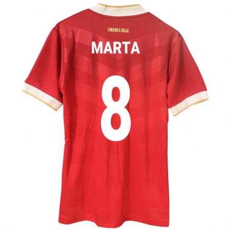 Kandiny Férfi Panama Aldair Marta #8 Piros Hazai Jersey 24-26 Mez Póló Ing