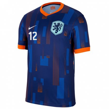 Kandiny Férfi Hollandia Alvaro Henry #12 Kék Idegenbeli Jersey 24-26 Mez Póló Ing