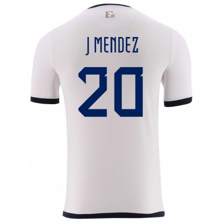 Kandiny Férfi Ecuador Jhegson Mendez #20 Fehér Idegenbeli Jersey 24-26 Mez Póló Ing