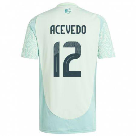 Kandiny Férfi Mexikó Carlos Acevedo #12 Vászonzöld Idegenbeli Jersey 24-26 Mez Póló Ing