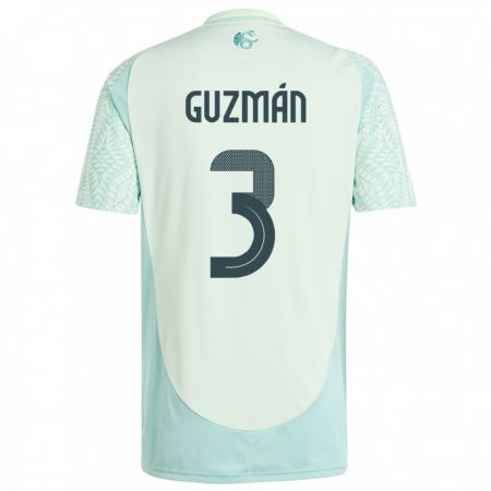 Kandiny Férfi Mexikó Victor Guzman #3 Vászonzöld Idegenbeli Jersey 24-26 Mez Póló Ing