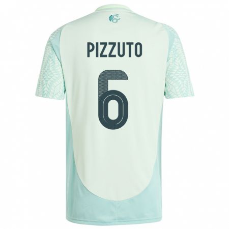 Kandiny Férfi Mexikó Eugenio Pizzuto #6 Vászonzöld Idegenbeli Jersey 24-26 Mez Póló Ing