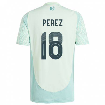 Kandiny Férfi Mexikó Jonathan Perez #18 Vászonzöld Idegenbeli Jersey 24-26 Mez Póló Ing