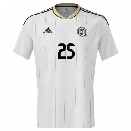 Kandiny Férfi Costa Rica Anthony Hernandez #25 Fehér Idegenbeli Jersey 24-26 Mez Póló Ing