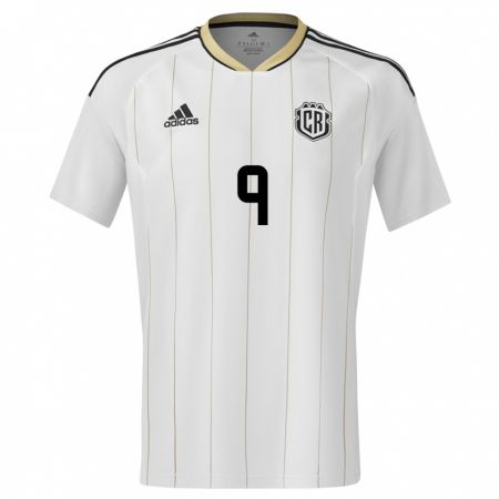 Kandiny Férfi Costa Rica Jewison Bennette #9 Fehér Idegenbeli Jersey 24-26 Mez Póló Ing