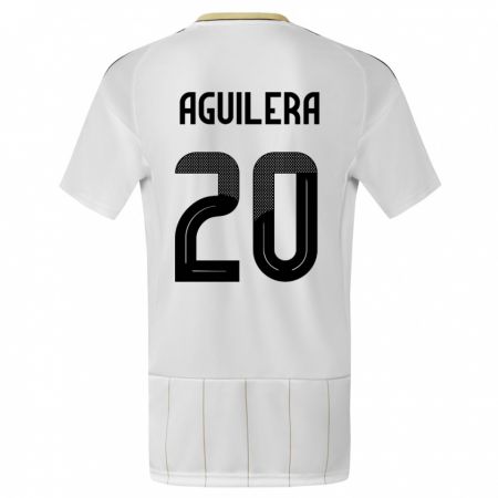 Kandiny Férfi Costa Rica Brandon Aguilera #20 Fehér Idegenbeli Jersey 24-26 Mez Póló Ing