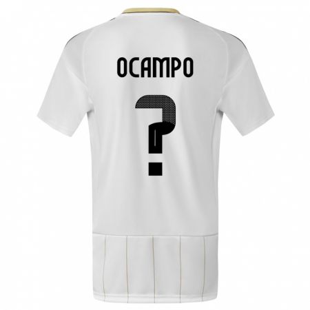 Kandiny Férfi Costa Rica Benjamin Ocampo #0 Fehér Idegenbeli Jersey 24-26 Mez Póló Ing