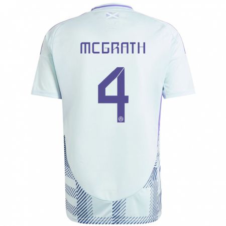 Kandiny Férfi Skócia Joseph Mcgrath #4 Világos Menta Kék Idegenbeli Jersey 24-26 Mez Póló Ing