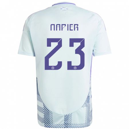 Kandiny Férfi Skócia Jamie-Lee Napier #23 Világos Menta Kék Idegenbeli Jersey 24-26 Mez Póló Ing