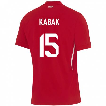 Kandiny Férfi Törökország Ozan Kabak #15 Piros Idegenbeli Jersey 24-26 Mez Póló Ing