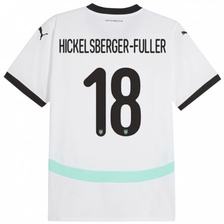 Kandiny Férfi Ausztria Julia Hickelsberger-Füller #18 Fehér Idegenbeli Jersey 24-26 Mez Póló Ing