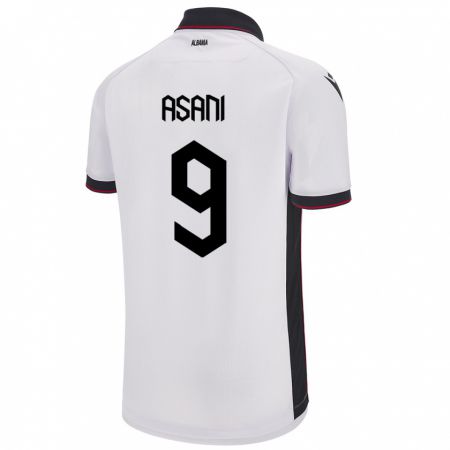 Kandiny Férfi Albania Jasir Asani #9 Fehér Idegenbeli Jersey 24-26 Mez Póló Ing