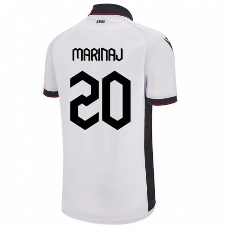 Kandiny Férfi Albania Kledi Marinaj #20 Fehér Idegenbeli Jersey 24-26 Mez Póló Ing