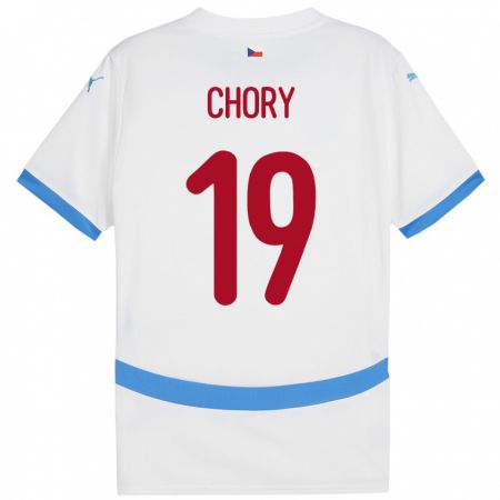 Kandiny Férfi Csehország Tomas Chory #19 Fehér Idegenbeli Jersey 24-26 Mez Póló Ing