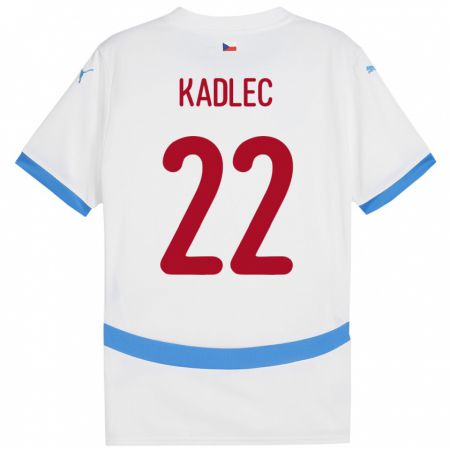 Kandiny Férfi Csehország Adam Kadlec #22 Fehér Idegenbeli Jersey 24-26 Mez Póló Ing