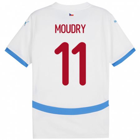 Kandiny Férfi Csehország Lukas Moudry #11 Fehér Idegenbeli Jersey 24-26 Mez Póló Ing