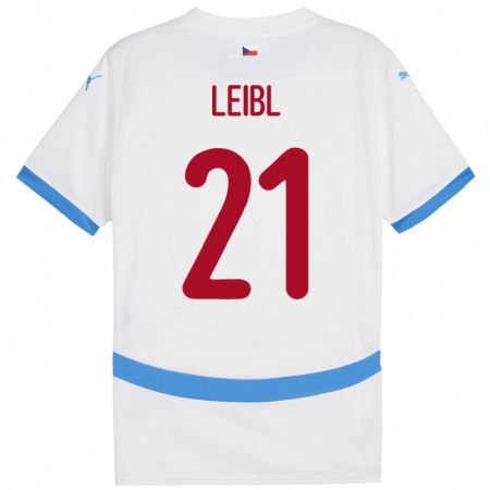 Kandiny Férfi Csehország Adam Leibl #21 Fehér Idegenbeli Jersey 24-26 Mez Póló Ing